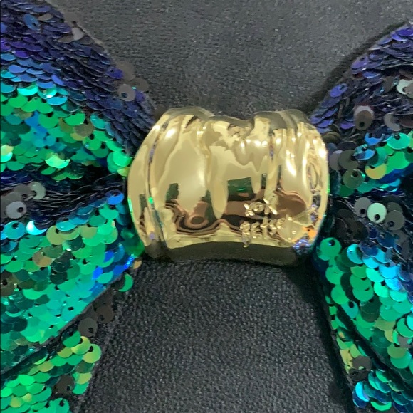 Betsey Johnson Sequin Bow Satchel Purse - Picture 7 of 15